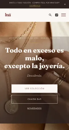Portada de Lua Joyería en móvil