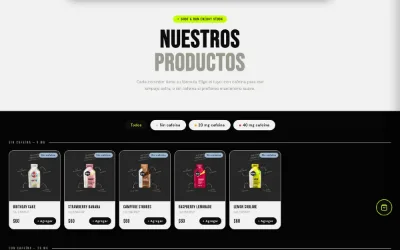 Shot & Run, Energy Stock, Catálogo por cafeína